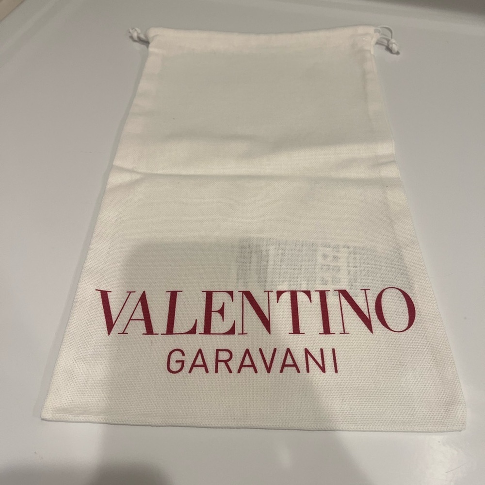 Valentino Garavani Cream Dust Bag with Red Logo
